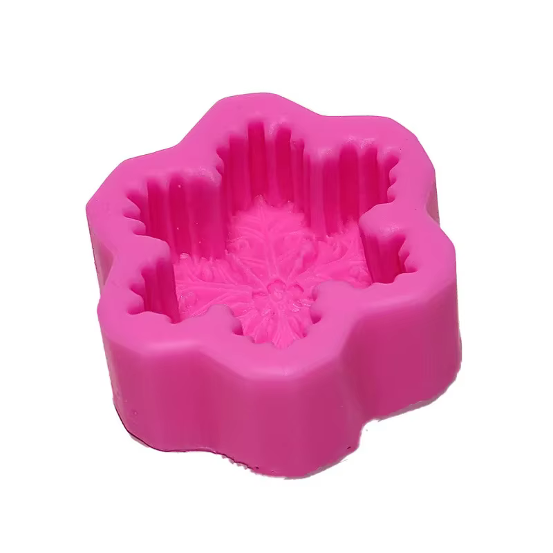 Molde Copo de Nieve en Silicona – Hexagonal para Jabón, Resina y Velas - imagen 2