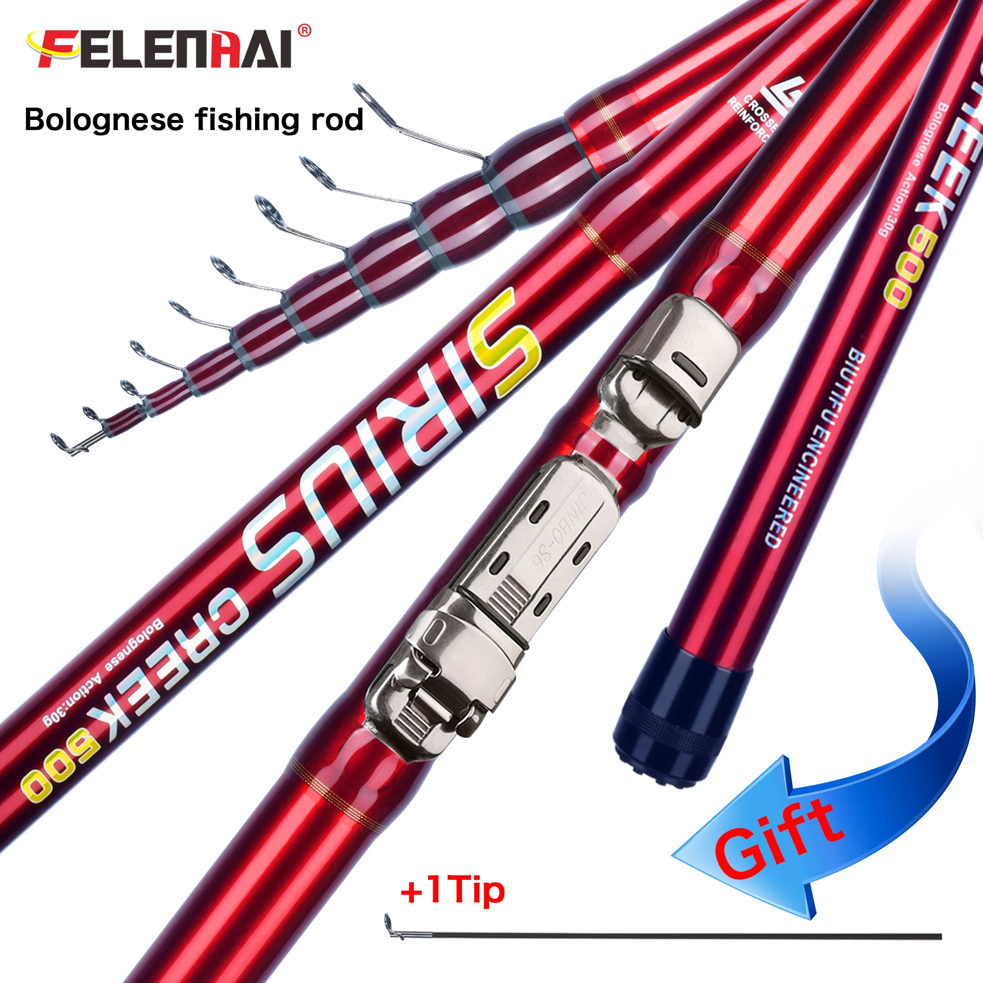 Felenhai Caña Bolognese Telescópica T800 Carbono Ultraligera - imagen 2
