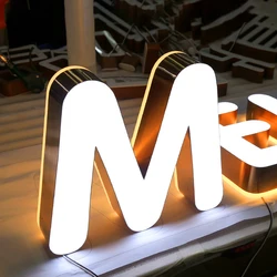Letreros LED acrílico y aluminio sin marco con borde iluminado