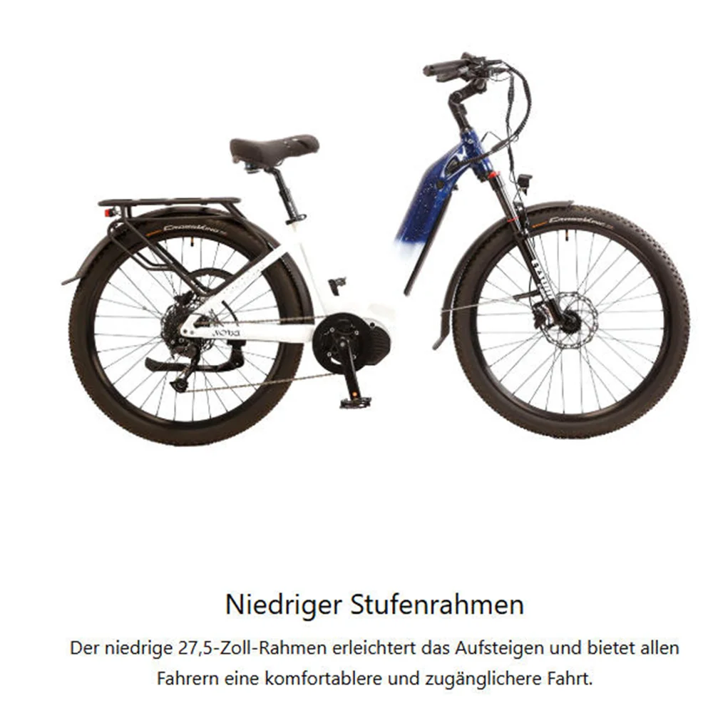 Bicicleta eléctrica CYSUM NOVA en color negro con detalles en rojo