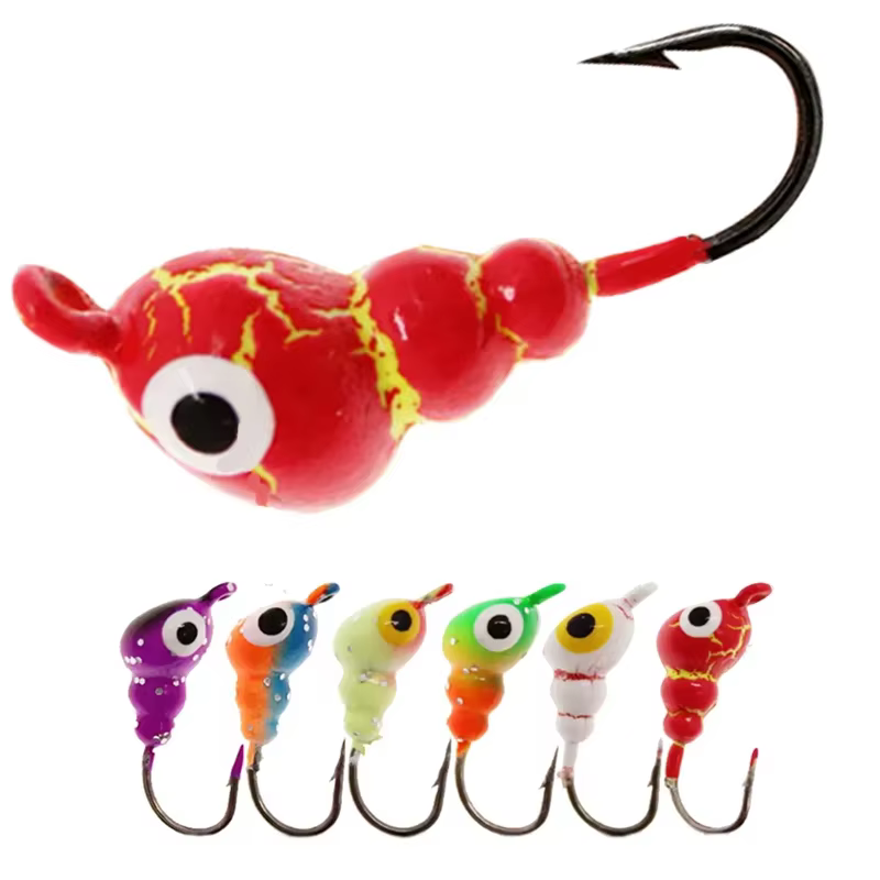 TAKEDO Anzuelo de hielo con forma caracol Jigbait para carpa y lubina - imagen 2