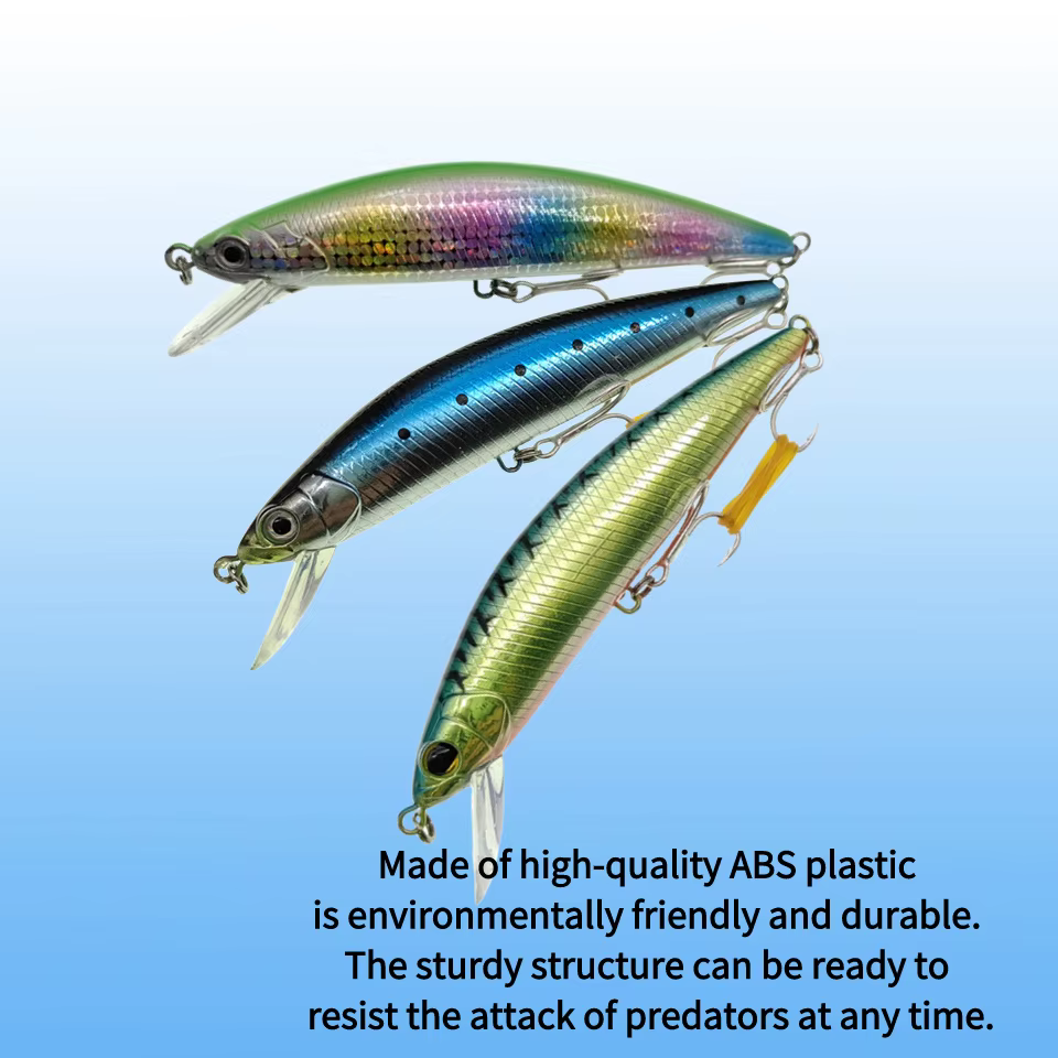 MUKUN Minnow 14cm Hundimiento – Señuelo Duro con Anzuelos Triples - imagen 4