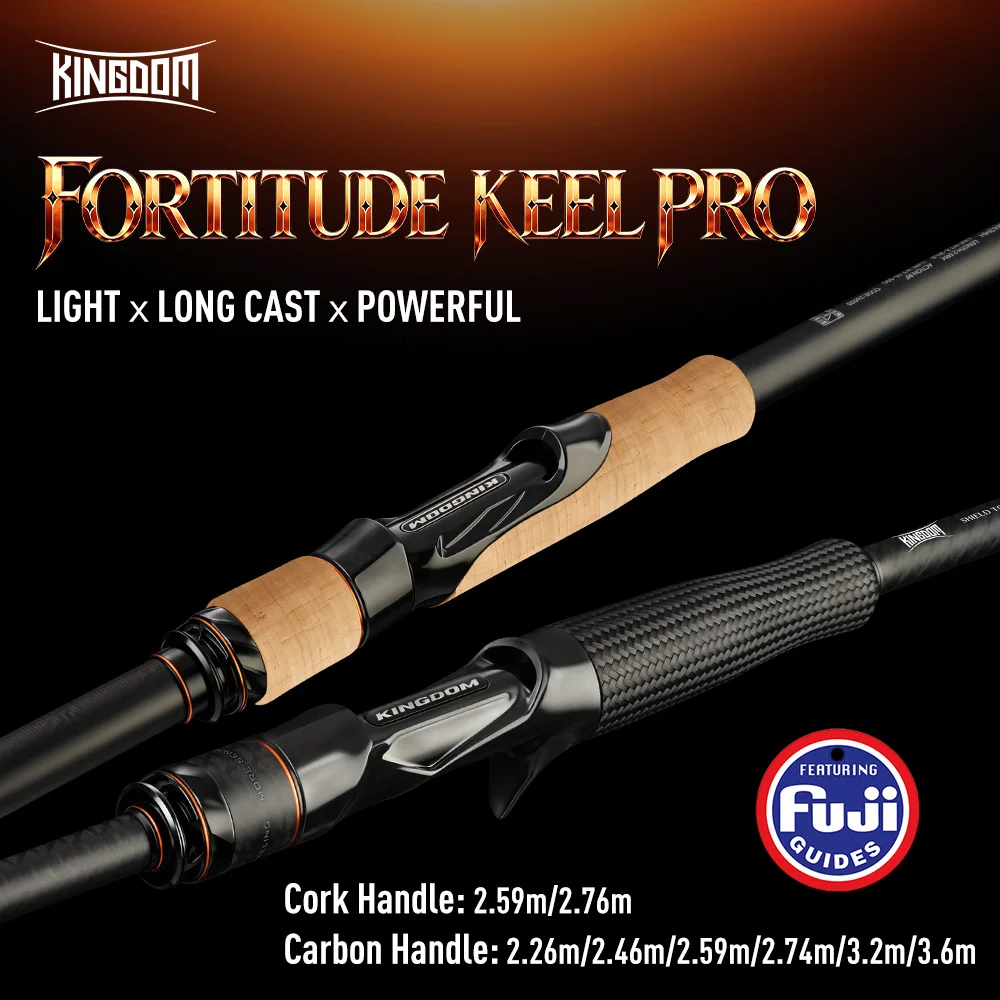 Kingdom Fortitude Keel Pro: caña lanzamientos largos acción RF Fuji A