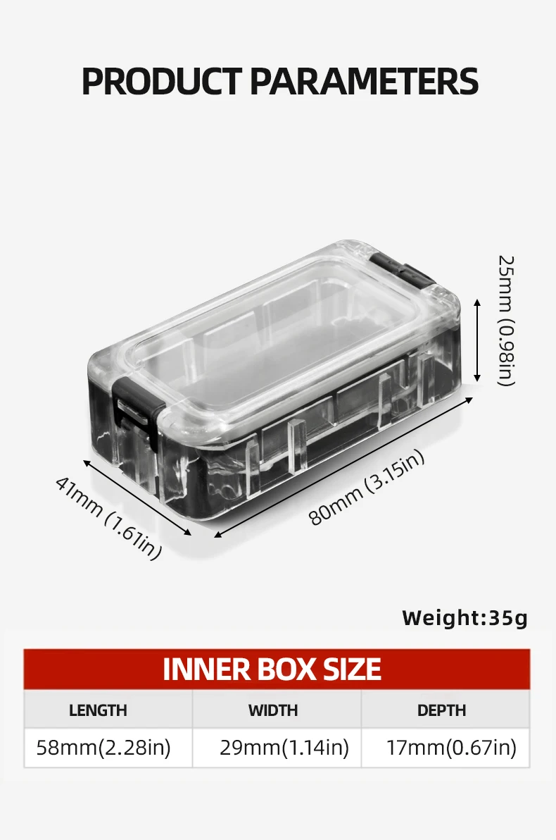 caja de pesca desmontada