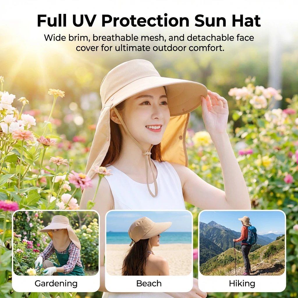 Sombrero para el sol mujer de ala ancha