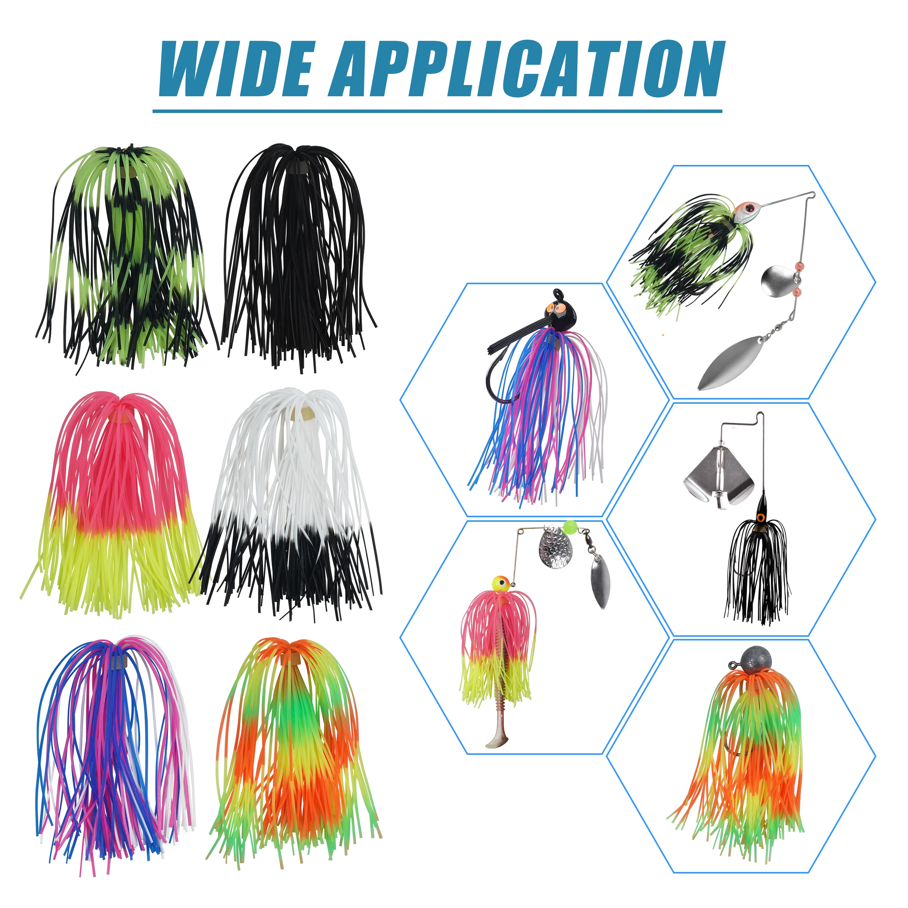 Faldas de silicona para spinnerbait - Repuesto de calidad - imagen 3