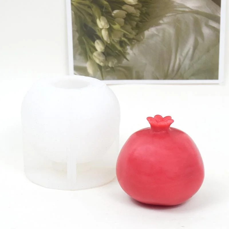 Molde granada para velas de silicona artesanal aromaterapia - imagen 2