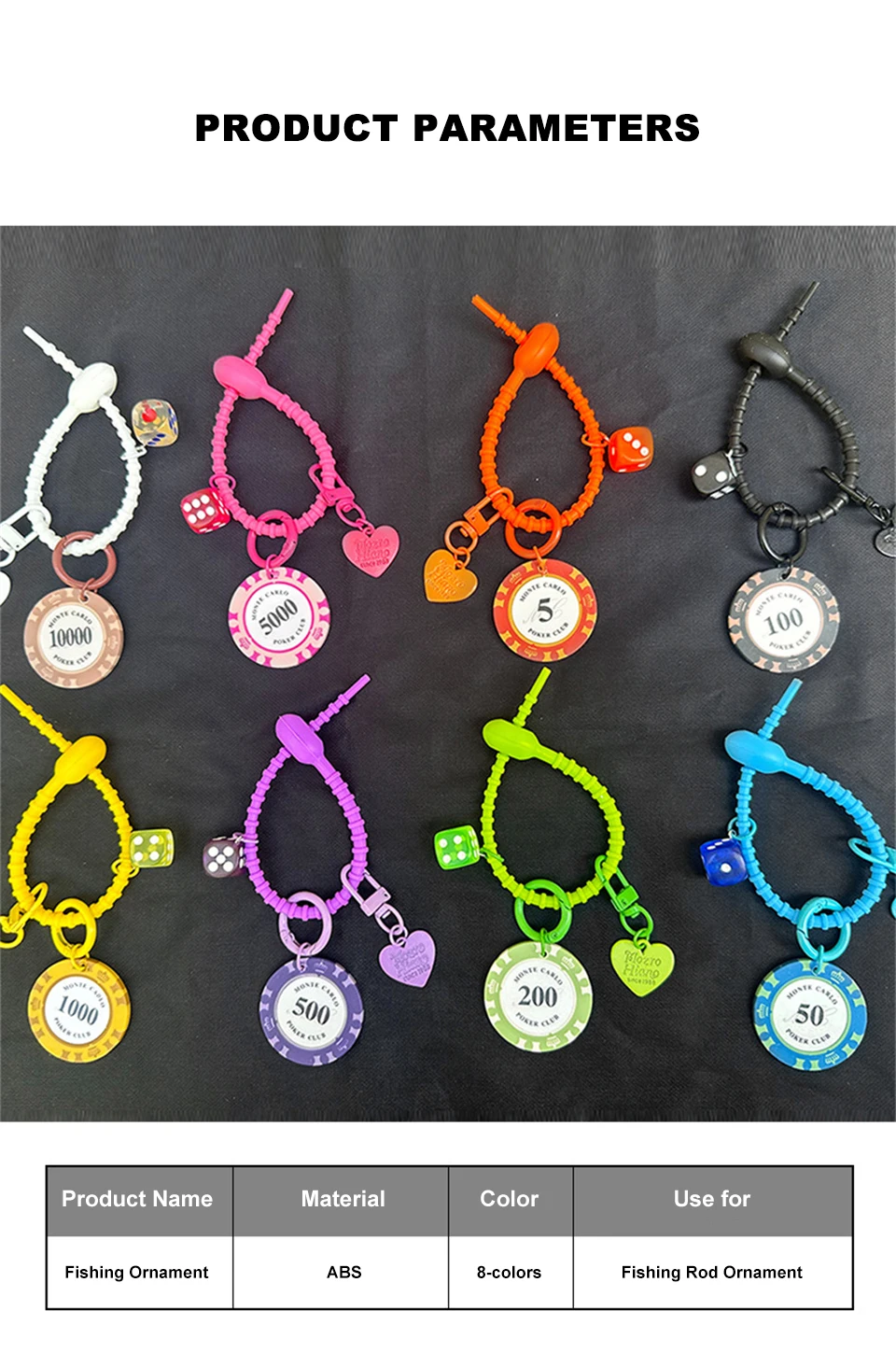 Colgante decorativo con forma de pez para caña