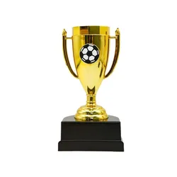 Trofeo de fútbol dorado gran tamaño de plástico para premio
