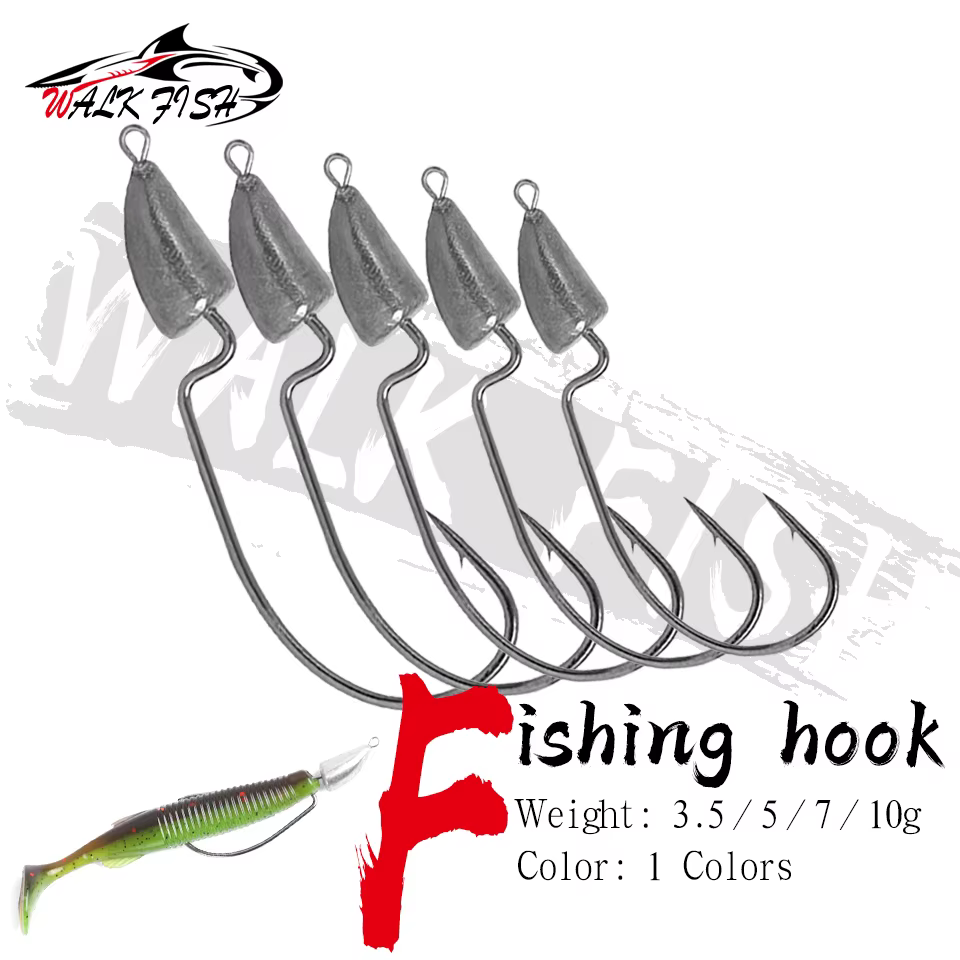 Walk Fish Jighead 3,5g a 10g – Anzuelos para pesca con vinilo - imagen 2