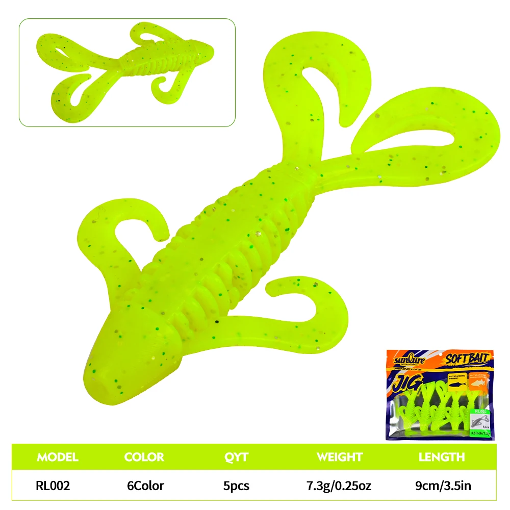 Sunlure vinilo biónico camarón suave – señuelo para lubina - imagen 2