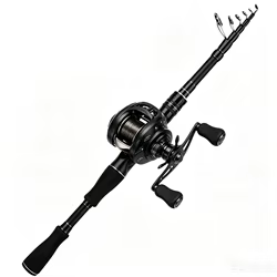 Caña Telescópica Ultraligera de Carbono para Spinning y Casting
