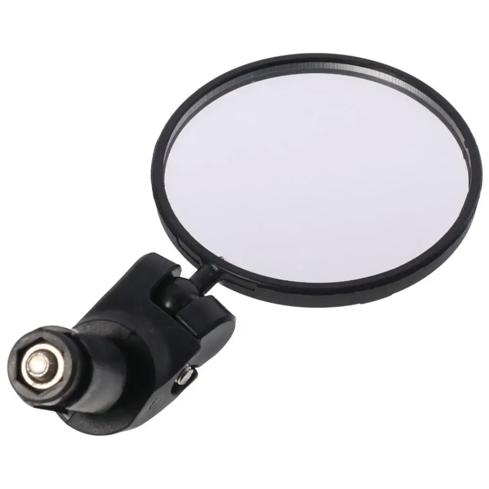 Espejo retrovisor universal para bicicleta con lente convexa y montura negra