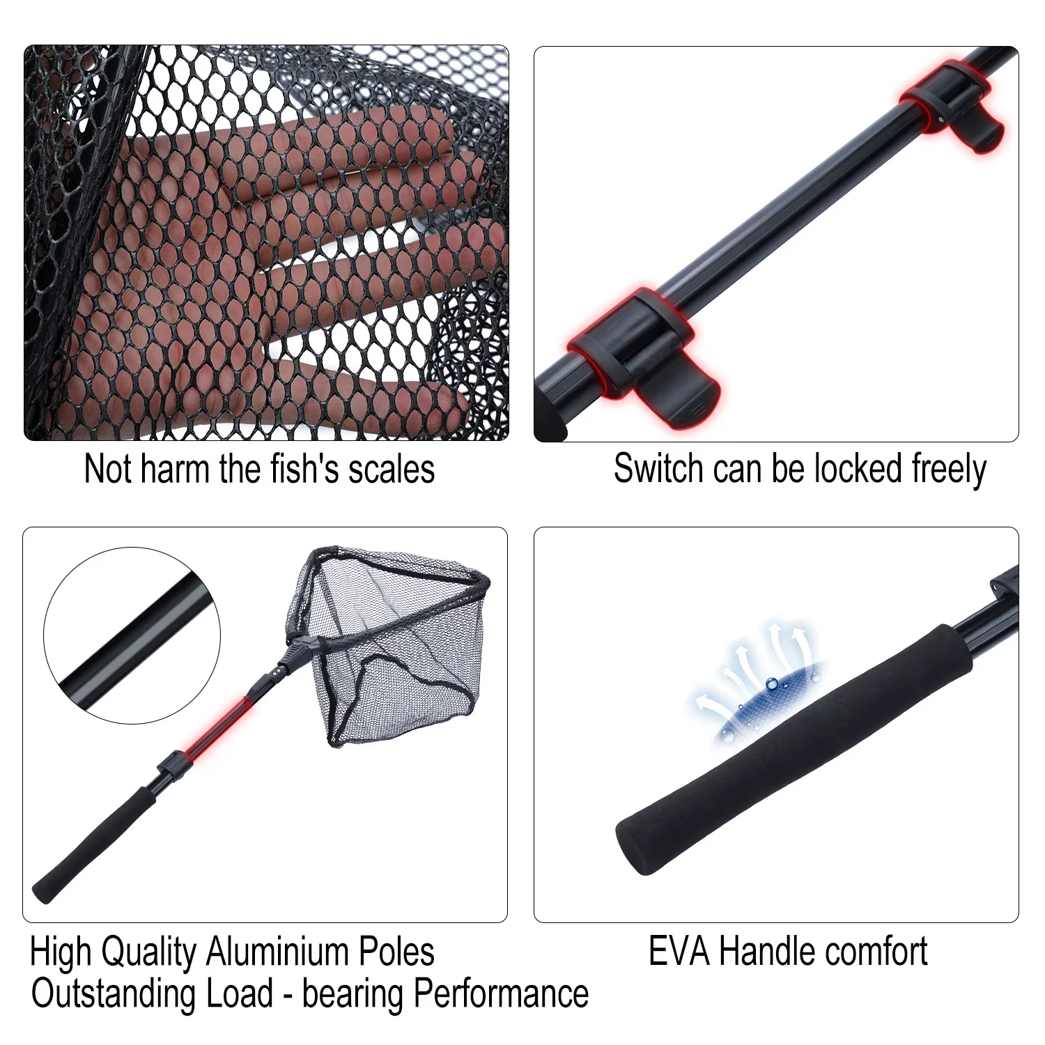 Sougayilang Red de pesca plegable retráctil para lubina carpa y trucha - imagen 4