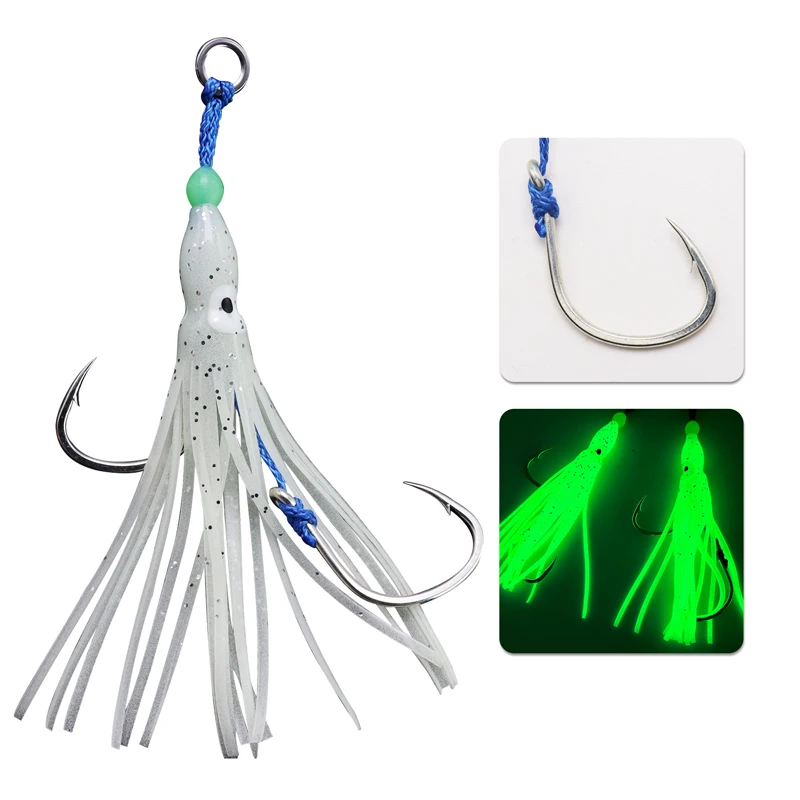 ZYZHE Anzuelo de asistencia jigging aguas profundas – pesca de fondo