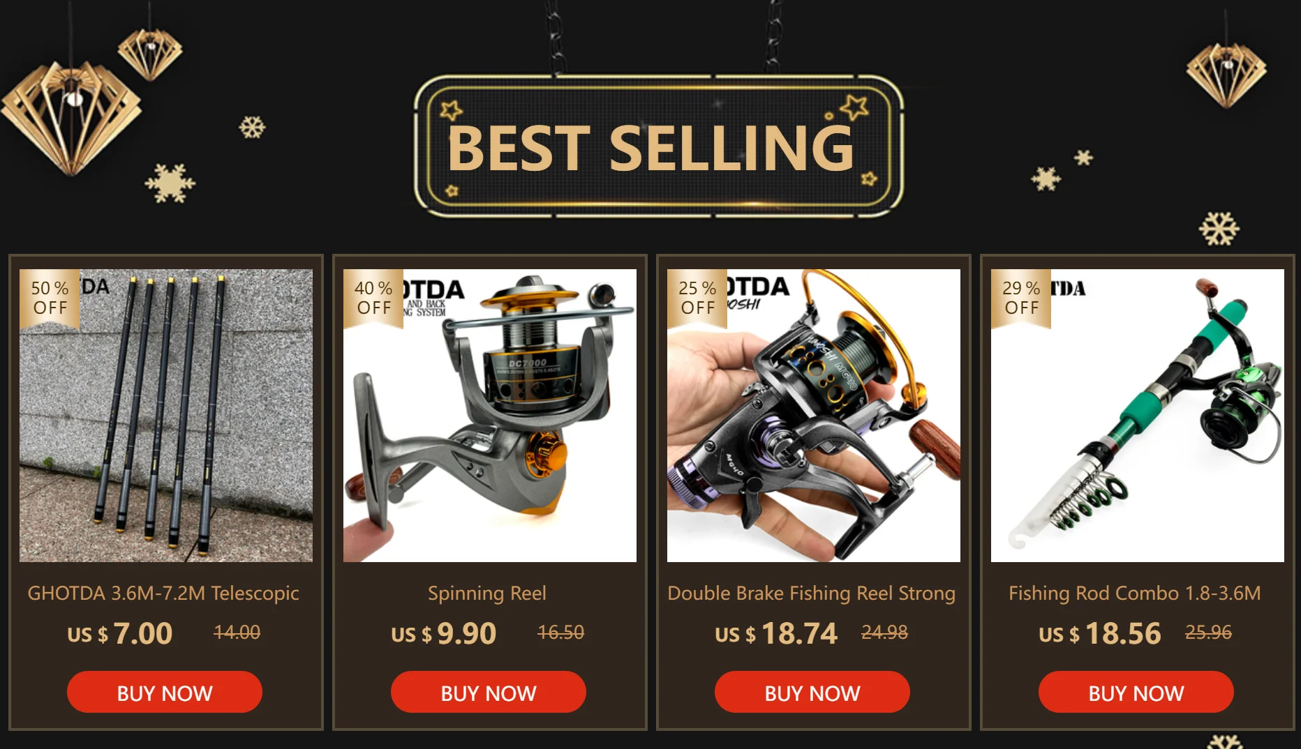 Anzuelos de acero al carbono en diferentes tamaños