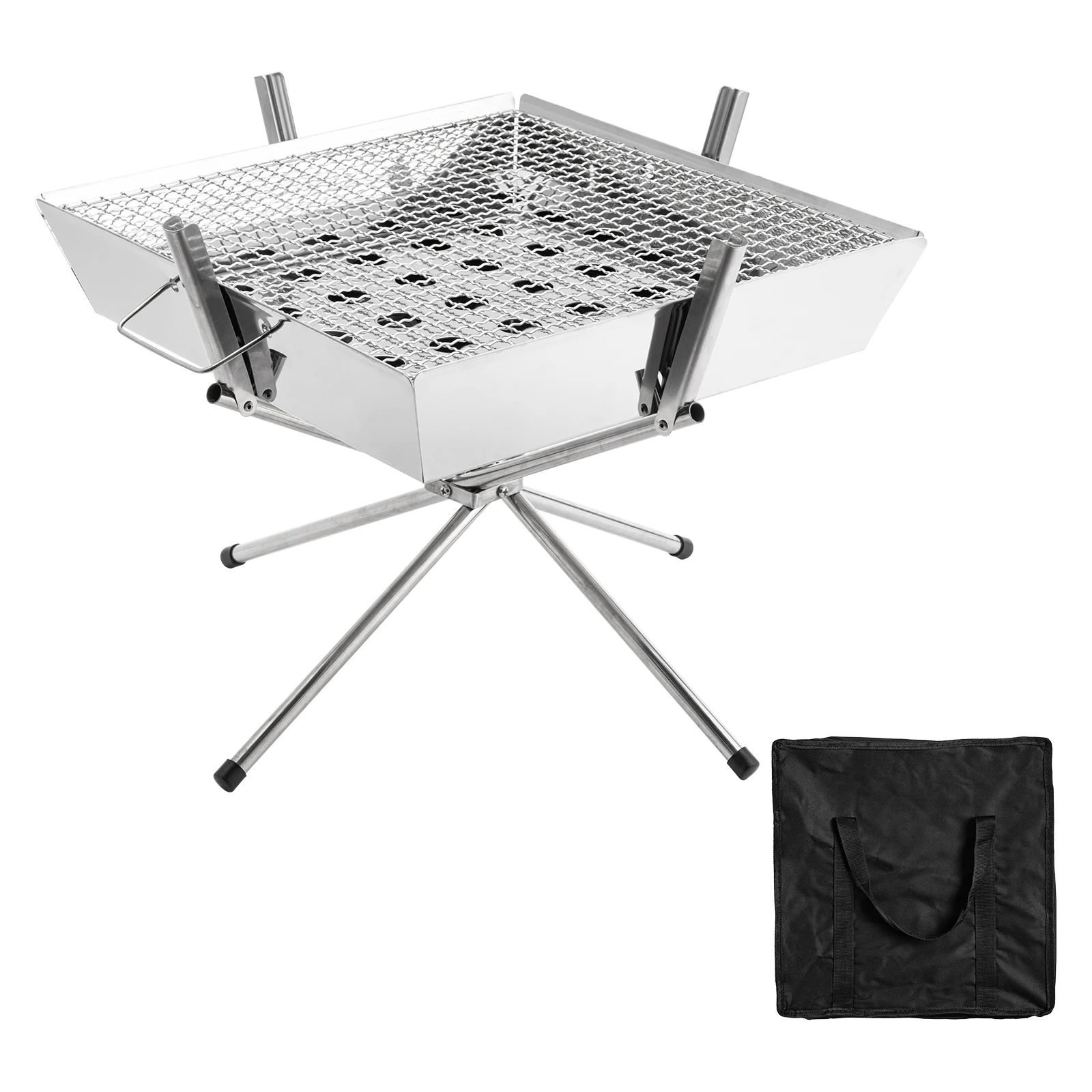 Parrilla plegable de acero inoxidable para barbacoa y camping - imagen 2