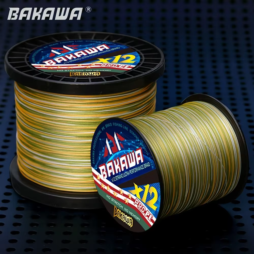 BAKAWA X12 Hilo Trenzado PE para Pesca de Carpa