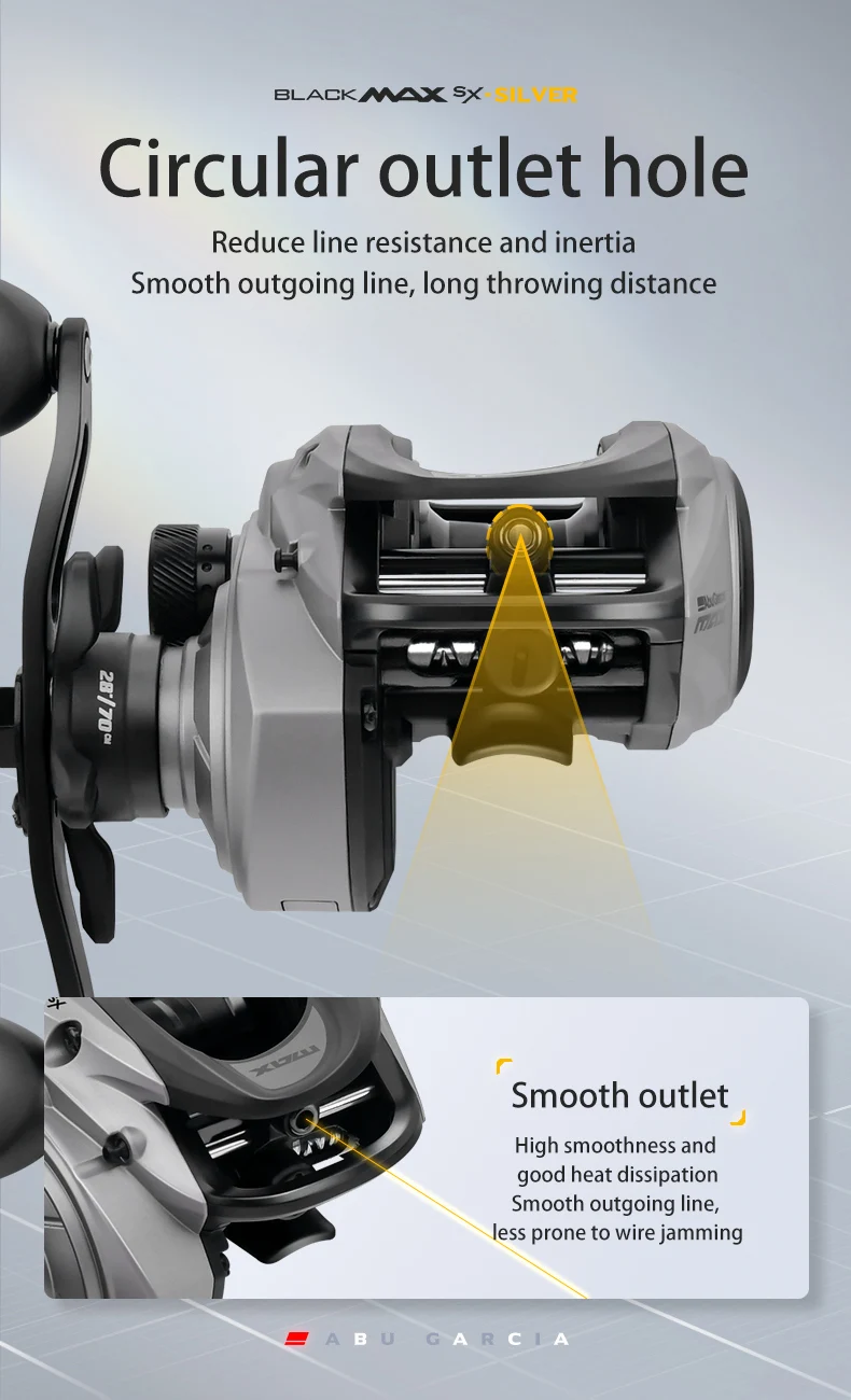 Carrete ABU GARCIA Black Max Sx-Silver en uso