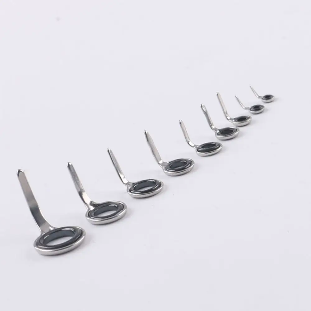 Kit punteras ovaladas acero inoxidable para reparación cañas de pescar - imagen 5