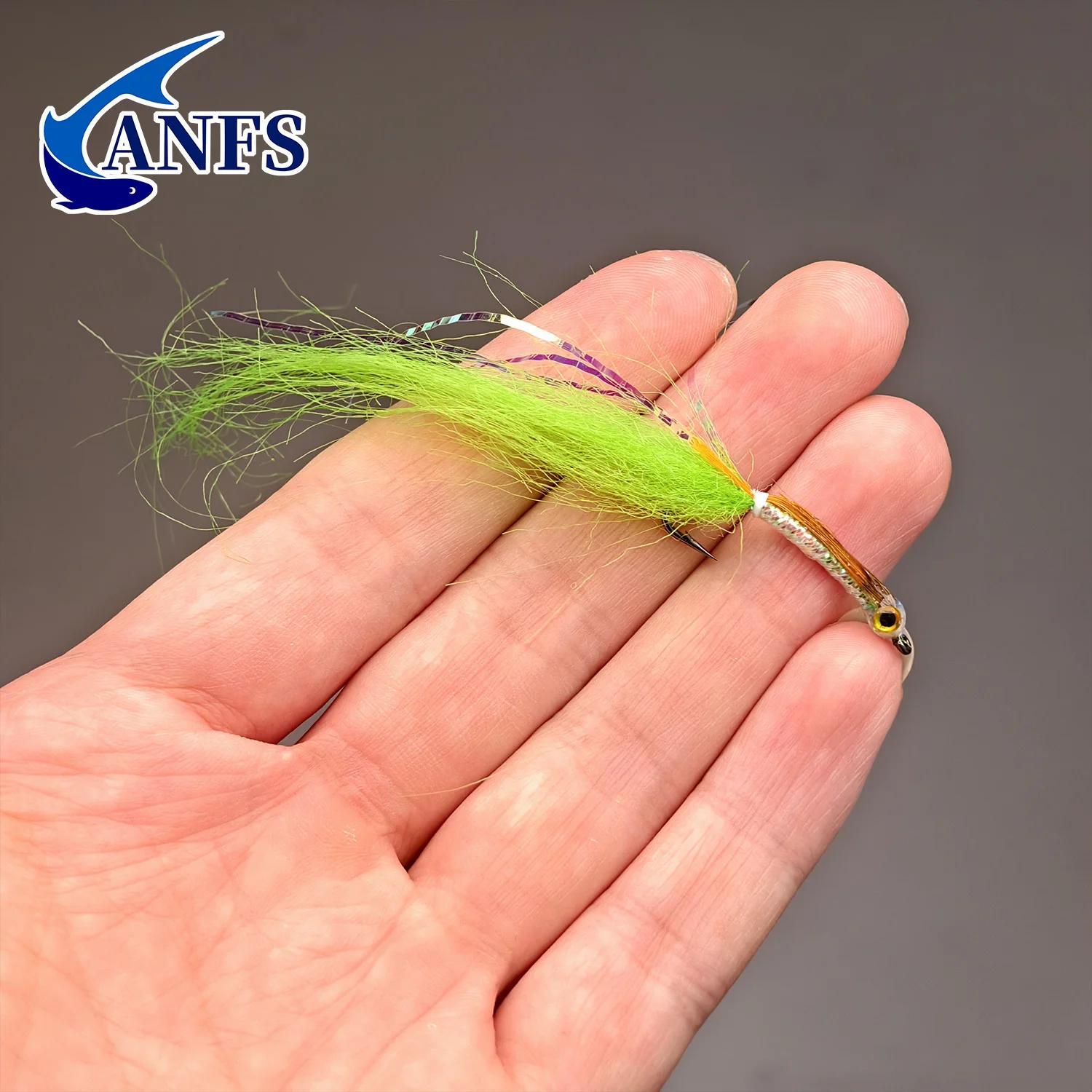 ANFS Moscas de pesca a mano rayadas perca y azulvis con anzuelo - imagen 5