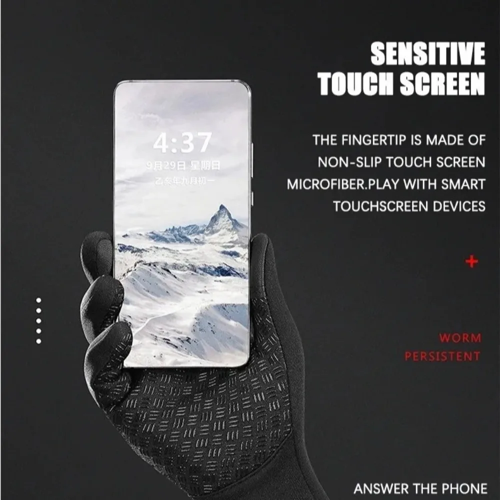 Guantes impermeables de invierno con pantalla táctil para pesca - imagen 3