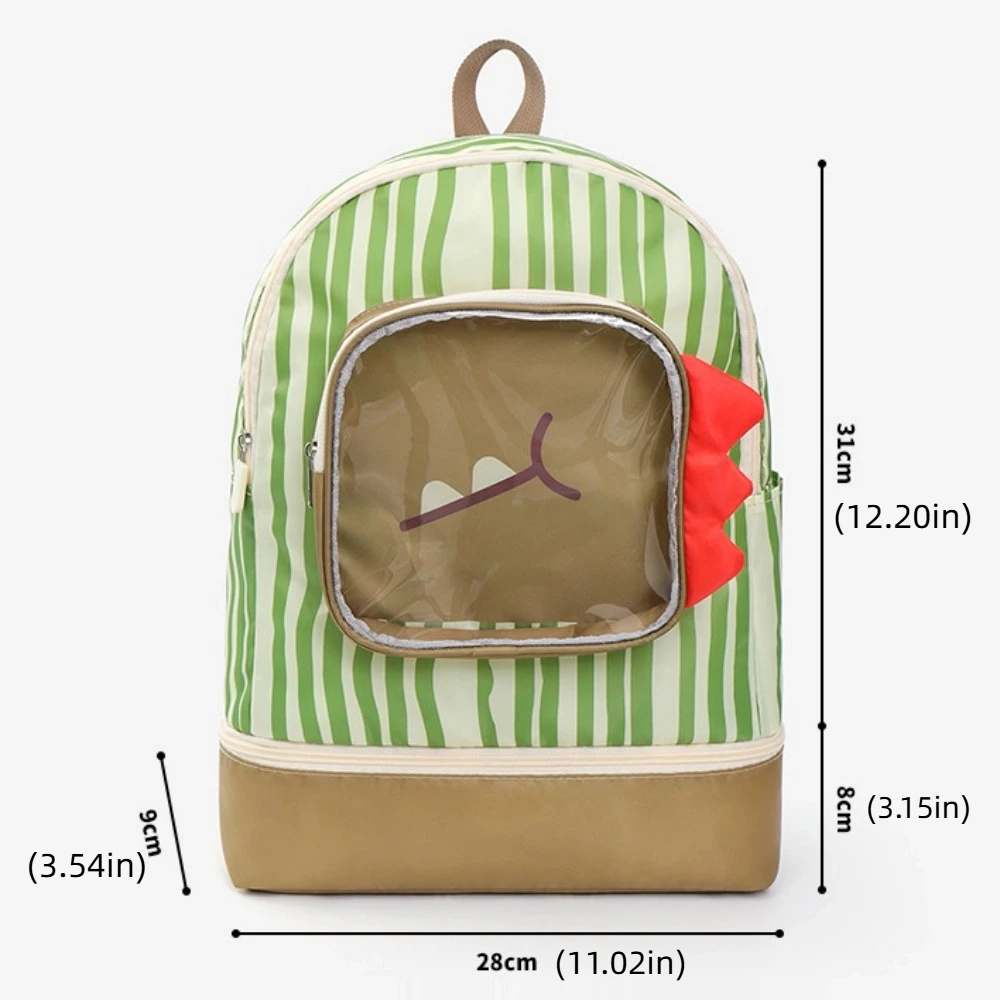 Bolsa de natación con compartimento seco y húmedo abierta mostrando interior