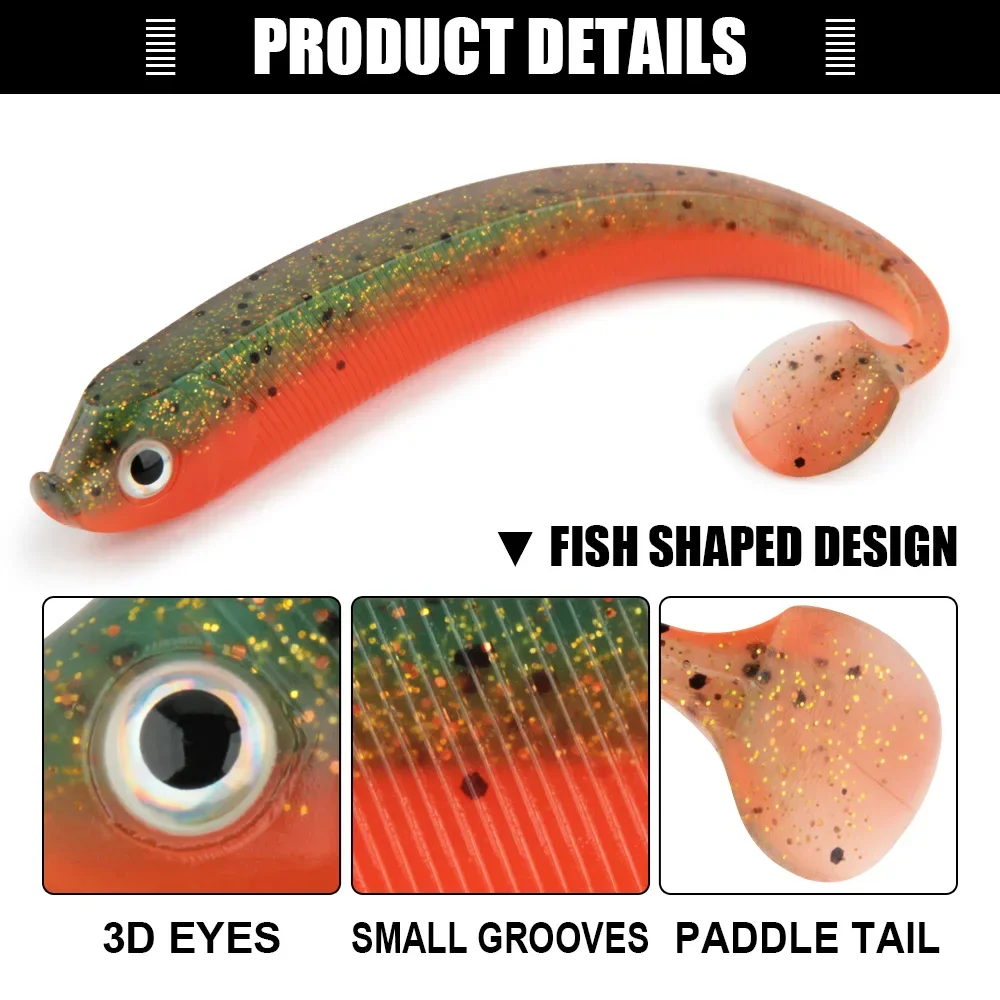Swimbait Spinpoler – Señuelo vinilo sábalo con cola en T para lucio - imagen 2