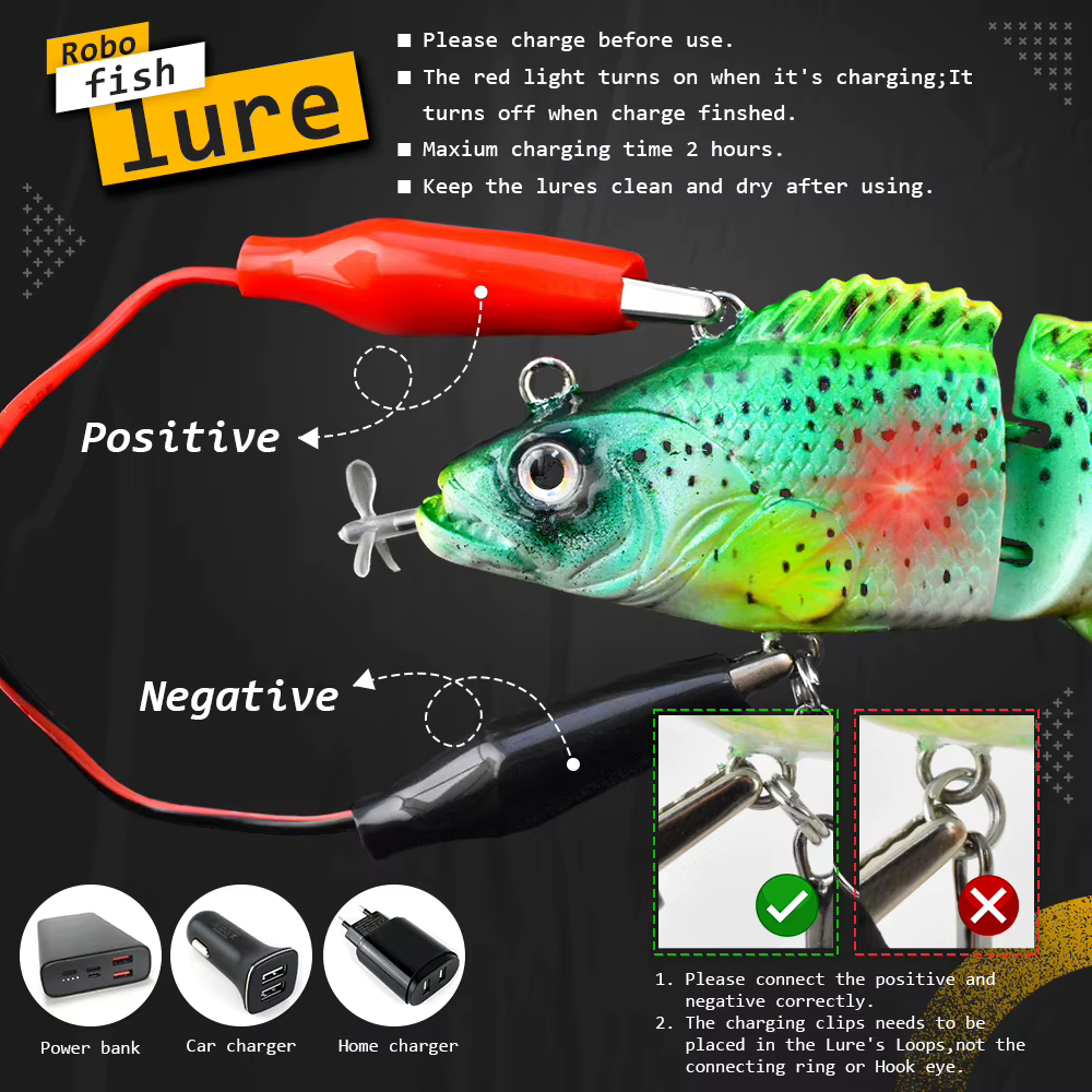 Señuelo de pesca robot multiarticulado con hélice para agua salada - imagen 3