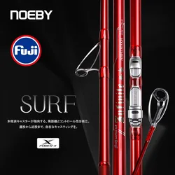 NOEBY 397BX Caña surfcasting carbono con anillas Fuji