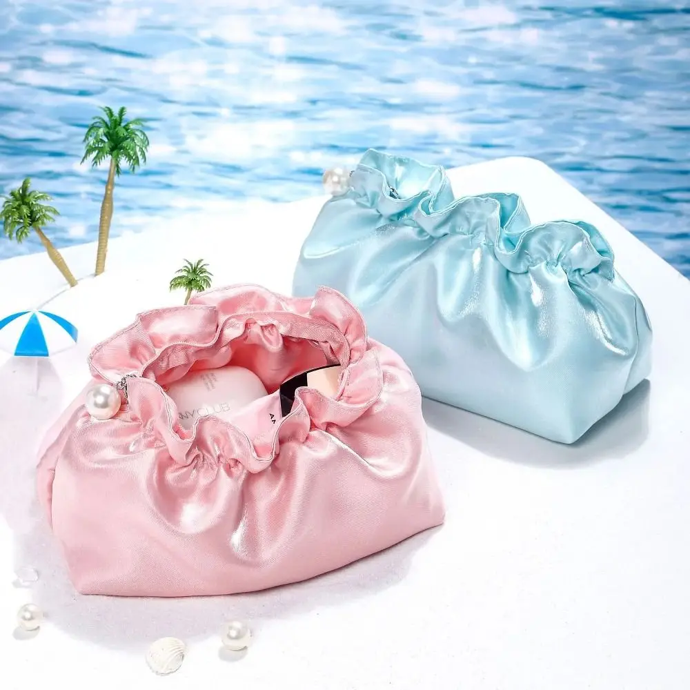Bolsa de aseo nube brillante, poliéster suave con cordón - imagen 3