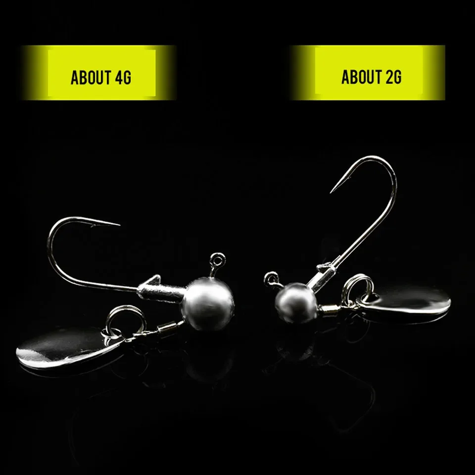 Jig heads plomadas de acero con giratorios para lubina y trucha - imagen 2
