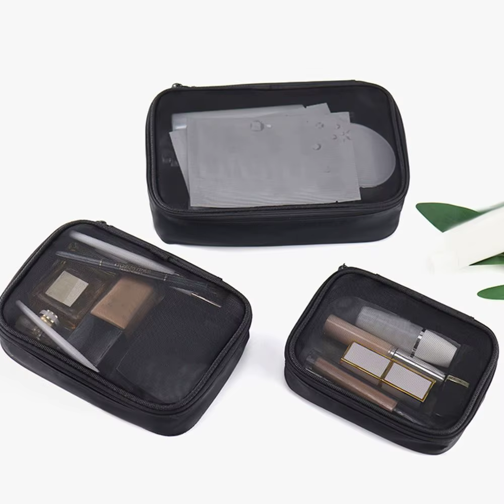 Bolsa de aseo transparente con cierre – Neceser cosméticos viaje - imagen 4