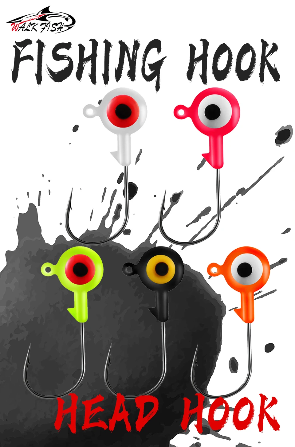 Pack de anzuelos WALK FISH Ned Rig en varios colores