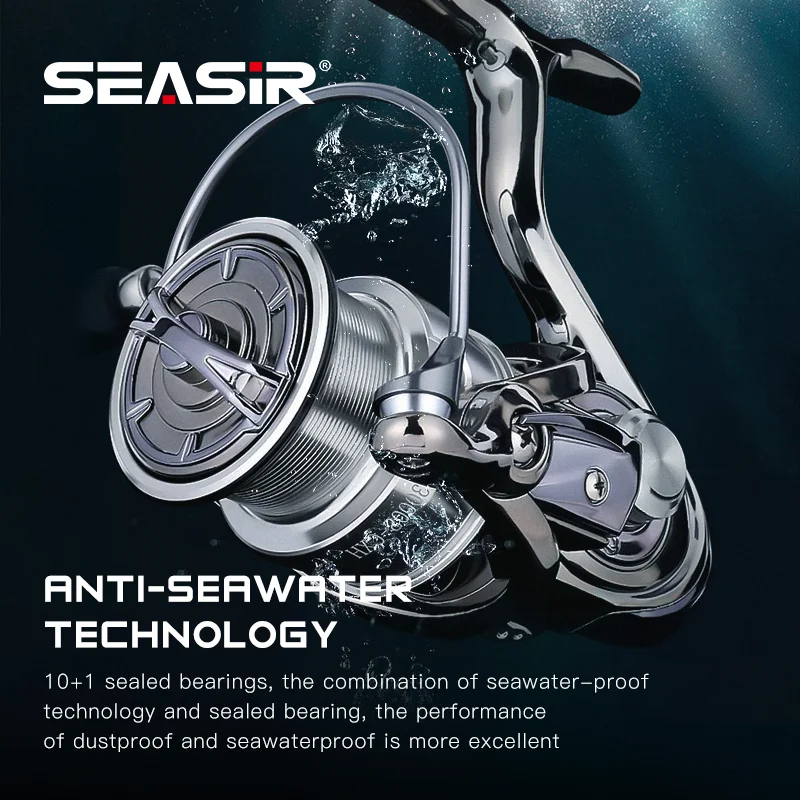 Carrete giratorio SEASIR DW – arrastre potente para agua salada - imagen 5