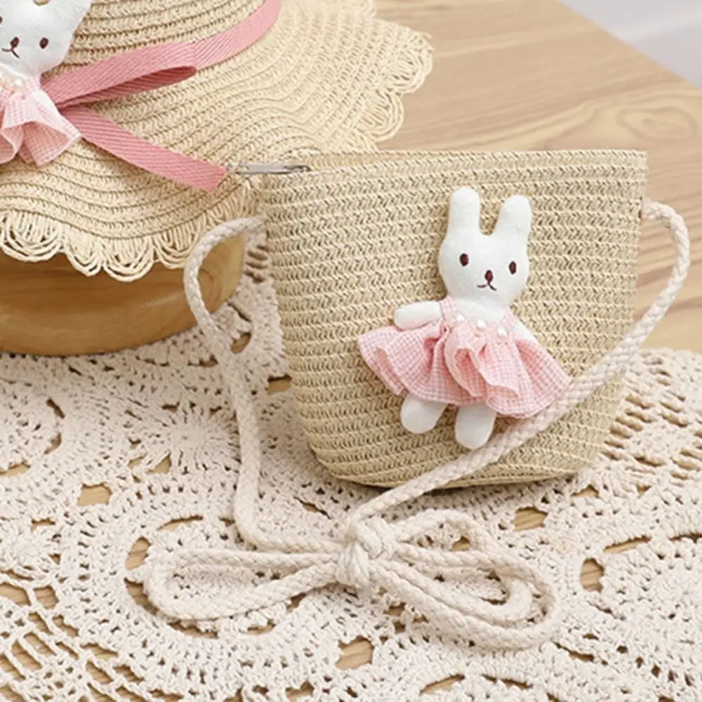 Bandolera infantil mini tejida conejito al hombro cruzada - imagen 3