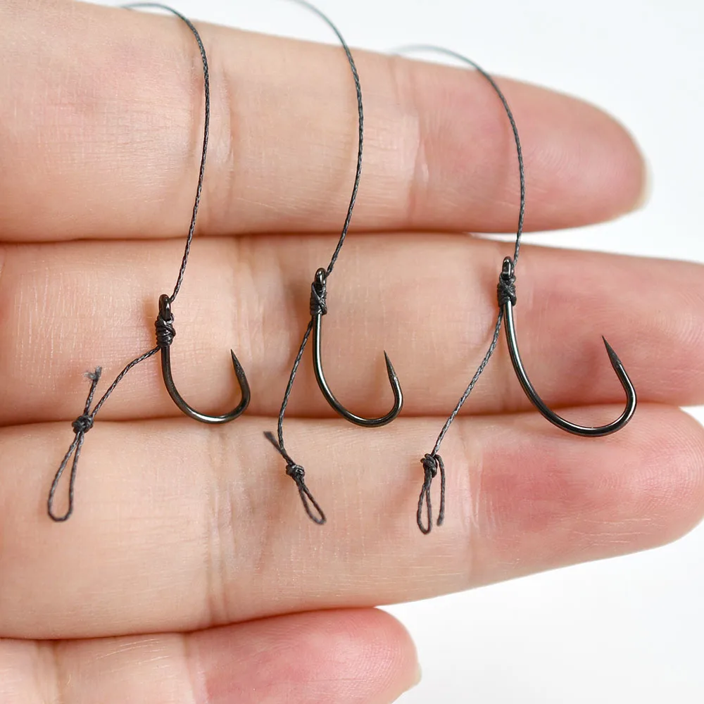 Monturas pre-atadas para carpa europea con cabello y anti-enredos - imagen 5