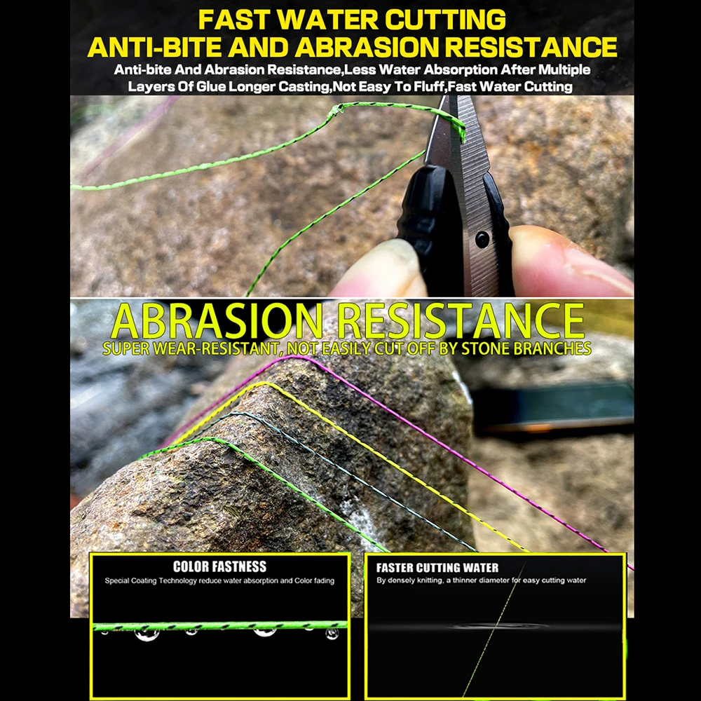 Sedal trenzado PE de alta calidad para pesca carpa y hielo multicolor - imagen 3