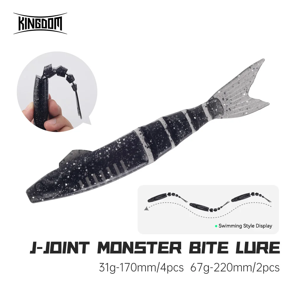Kingdom Swimbait articulado hundimiento lento para lucio y trucha - imagen 5