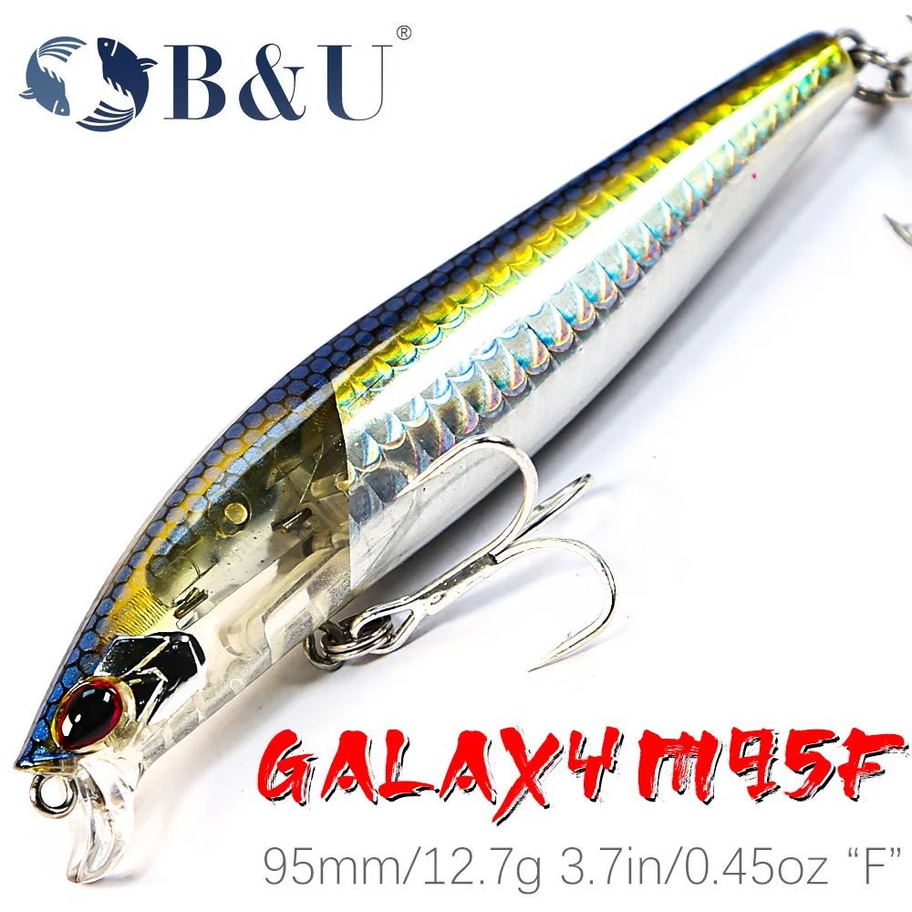 B & U JERK MINNOW Flotante - Señuelo para agua salada profesional - imagen 2