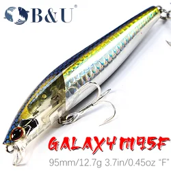 B & U JERK MINNOW Flotante - Señuelo para agua salada profesional