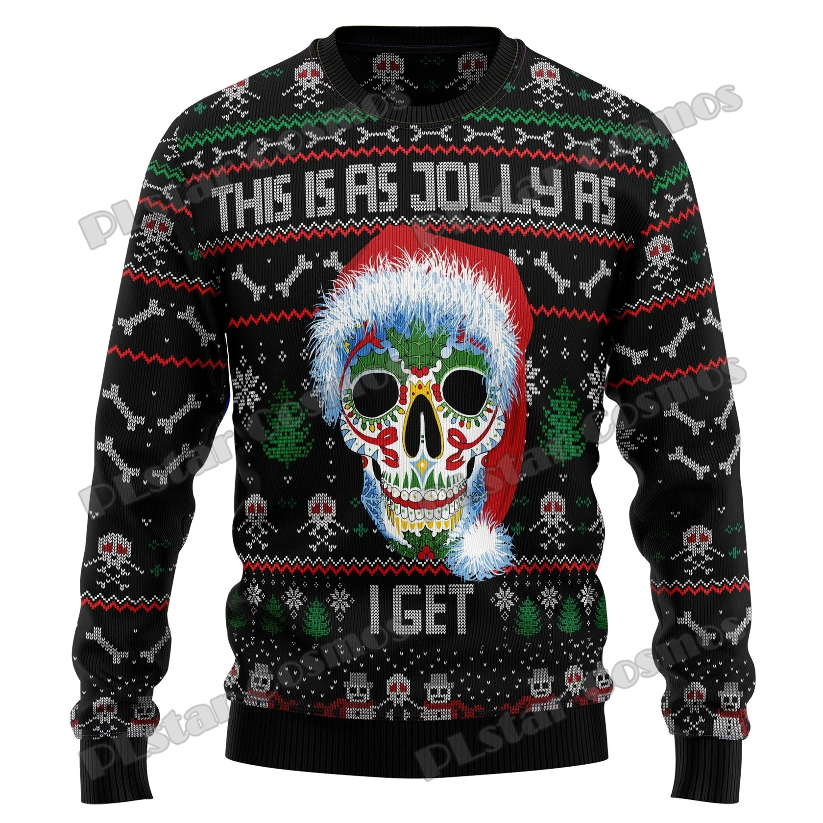 Jersey Navidad 3D KMY16 – Calavera y Grim Reaper unisex - imagen 3