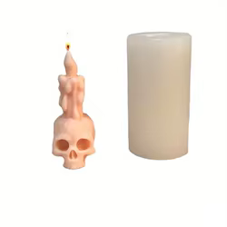 Molde de silicona 3D de calavera para hacer velas Halloween