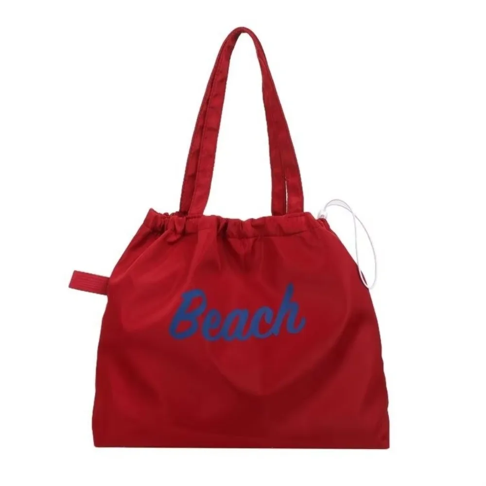 Bolso de lona de pesca letras impresas, hombro informal gran capacidad - imagen 3