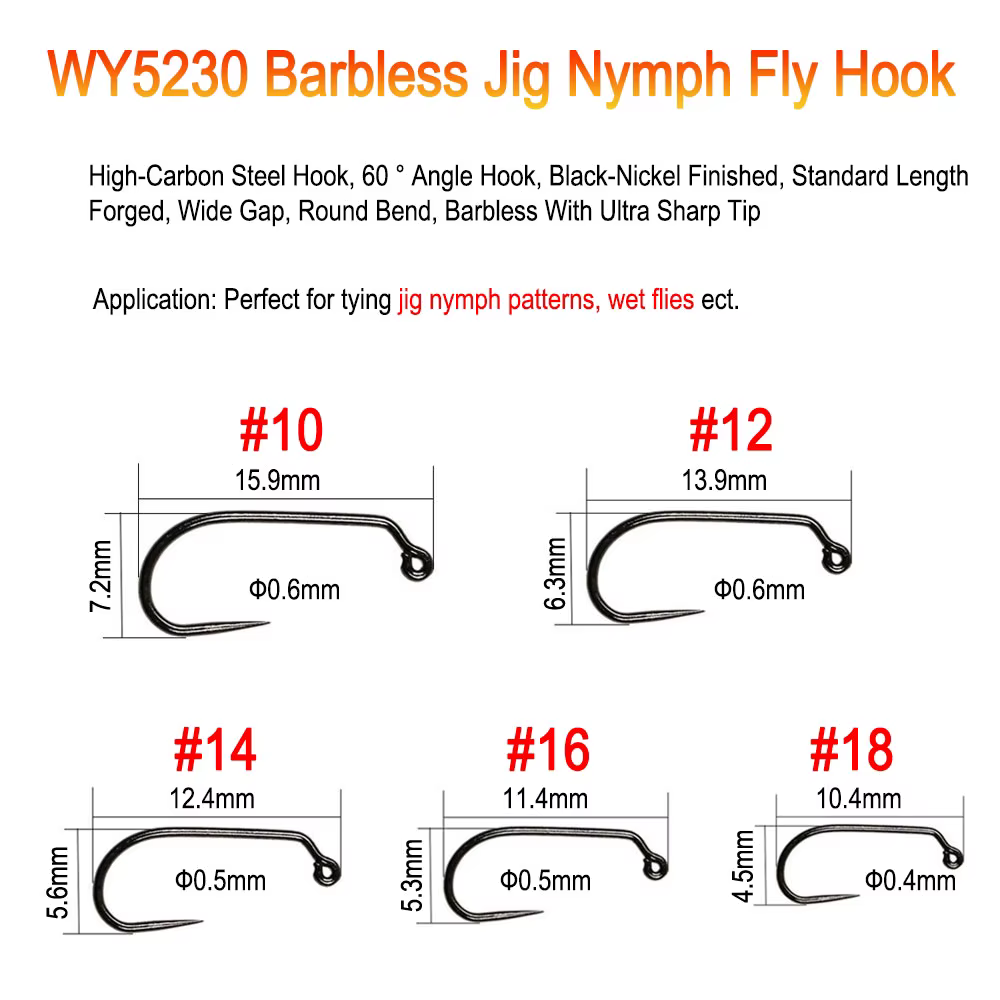 Anzuelos mosca clásico ICERIO Ninja Caddis – para pesca con mosca