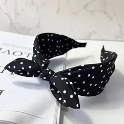 Diadema ancha con lazo, pinza pelo retro lunares orejas conejo