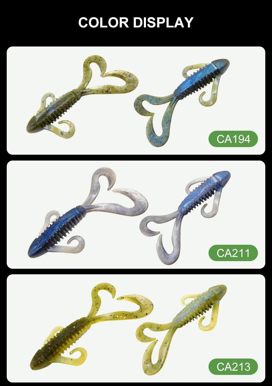 ESFISHING señuelo gusano suave oruga para lubina Lucio trucha - imagen 5