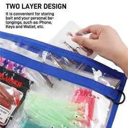 Bolsa impermeable para señuelos y cebo con cremallera resistente