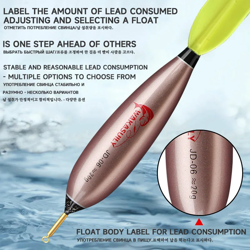 Flotador LED 3 esquinas para pesca en roca nocturna