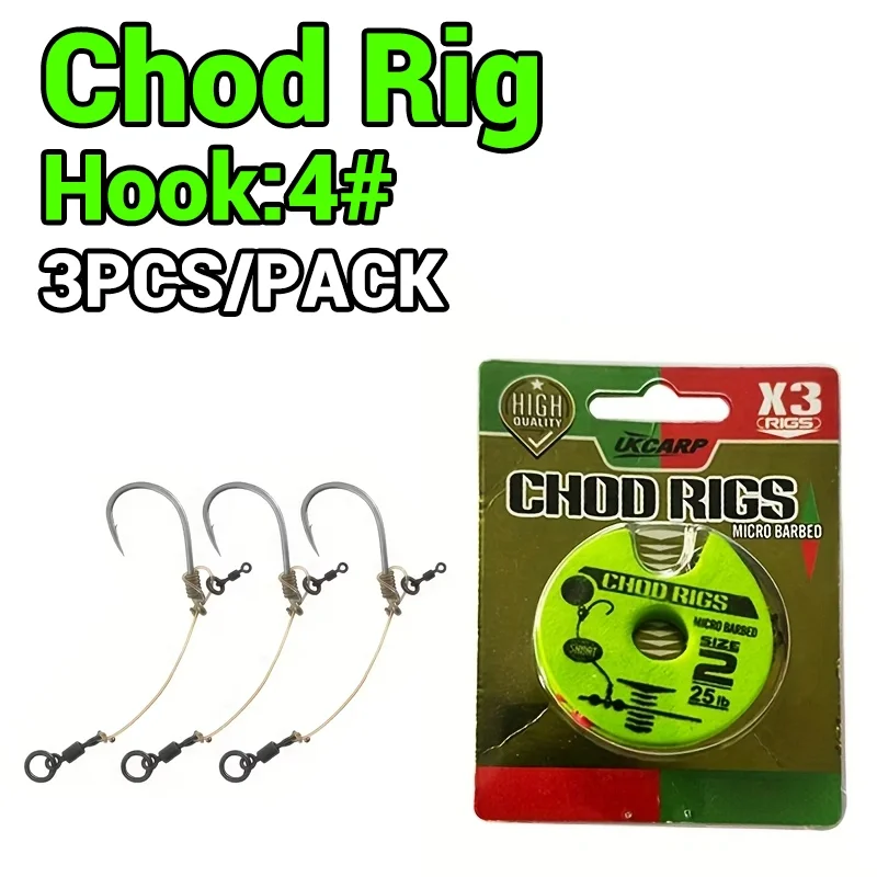 Rig Chod pre-atado carpa Helicopter – anzuelos carbono microbarbados